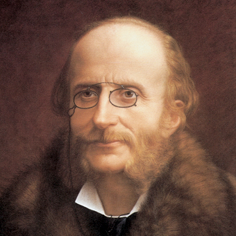 Jacques Offenbach portrait by F. Grünewald (1881)