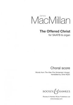 The Offered Christ (SAATB & Organ)