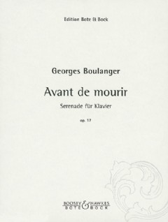 Avant de Mourir. Serenade (Piano)