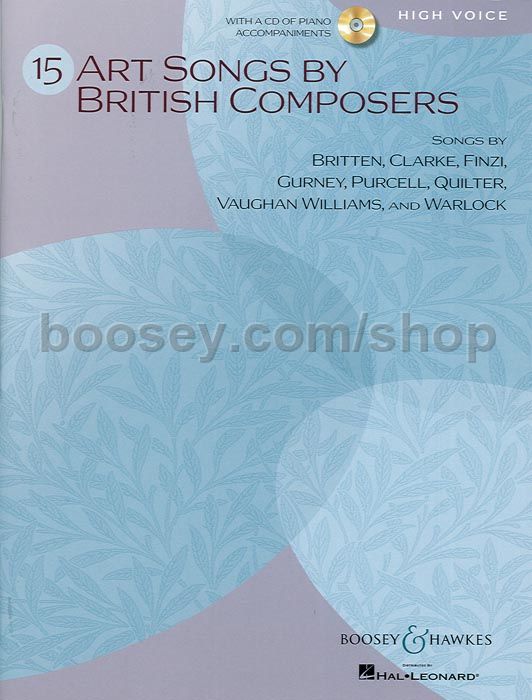 Various 15 Art Songs by British Composers (High Voice & CD)
