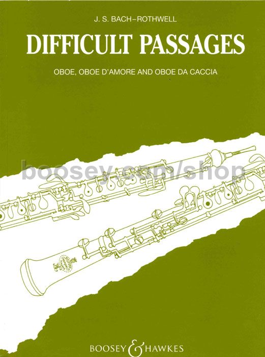 Johann Sebastian Bach Difficult Passages Oboe