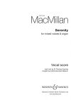 MacMillan, James: Serenity SATB & organ