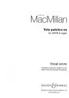 MacMillan, James: Tota pulchra es SATB & organ