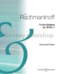 To The Children Op. 26/7 (Medium Voice & Piano) (Russian , French , English, German)