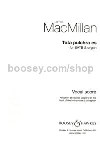 Tota pulchra es (SATB & Organ Choral Score) (Latin)