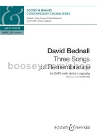 Three Songs of Remembrance (SATB (divisi) a cappella)