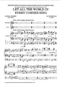 Let all the world in every corner sing (SSAA & organ) - Digital Sheet Music