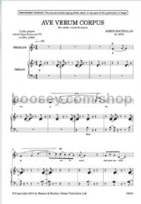 Ave verum corpus (Unison voices & organ) - Digital Sheet Music