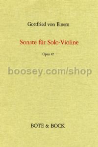 Sonata for Violin Solo Op. 47