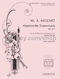 Maurerische Trauermusik K477, for wind nonet & db