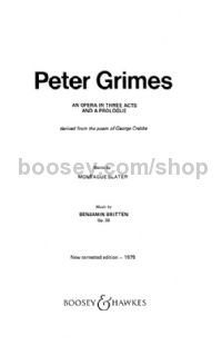 Peter Grimes, op. 33 - libretto