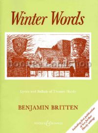 Winter Words, op. 52 - high voice & piano