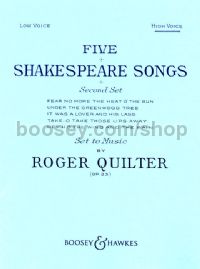 5 Shakespeare Songs, op. 23 (high voice)