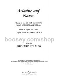 Ariadne auf Naxos Op. 60 (Libretto English, German)