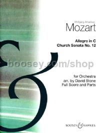 Allegro In C: Church Sonata 12 (Hawkes School Series 89 (score & parts)