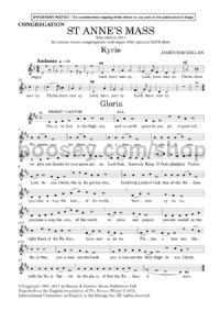 St Anne's Mass (Congregation 10-pack - 2011) (SATB & Organ Choral Parts)