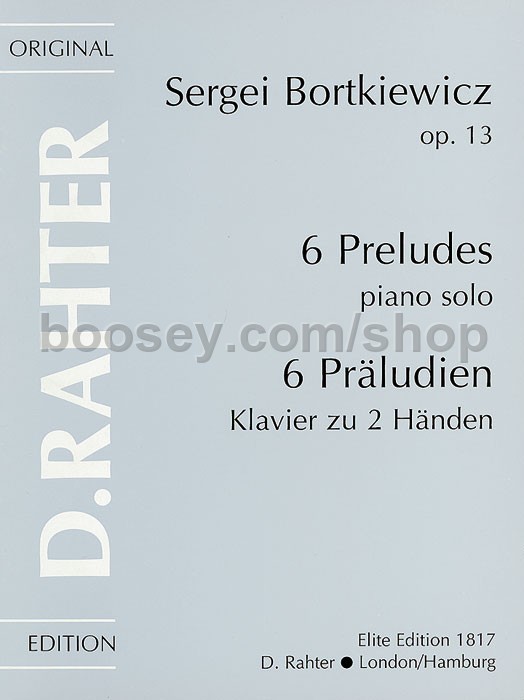 Sergei Bortkiewicz 6 Preludes Op13
