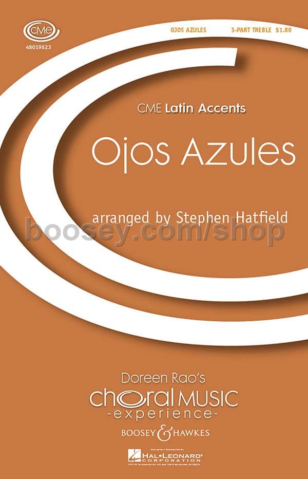 Hatfield, Stephen Ojos Azules (3part treble & percussion)