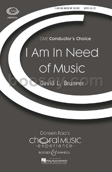 i am in need of music david brunner satb