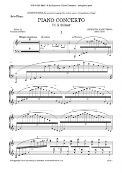 Piano Concerto in A minor op. 2 (solo part)