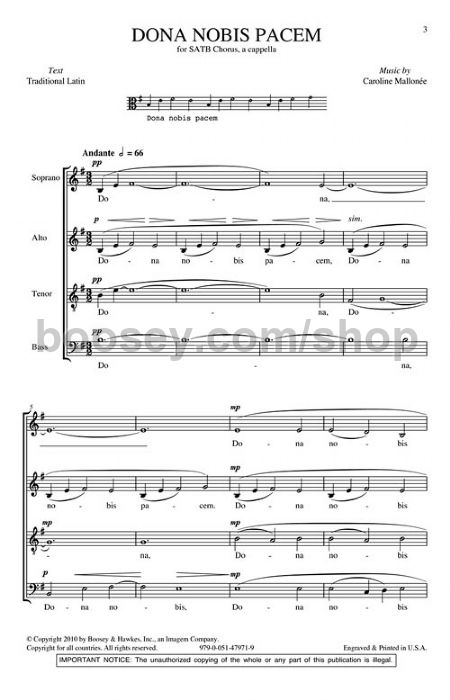 Mallonee Caroline Dona Nobis Pacem