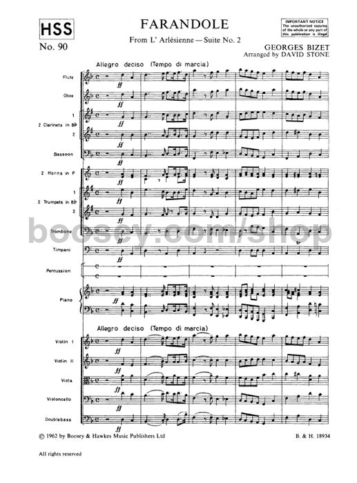 Georges Bizet Farandole L Arlesienne