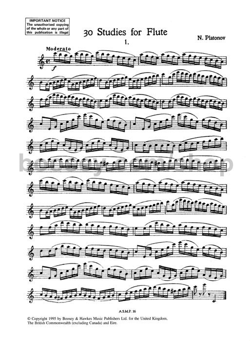 Platonov 30 Studies (Flute)