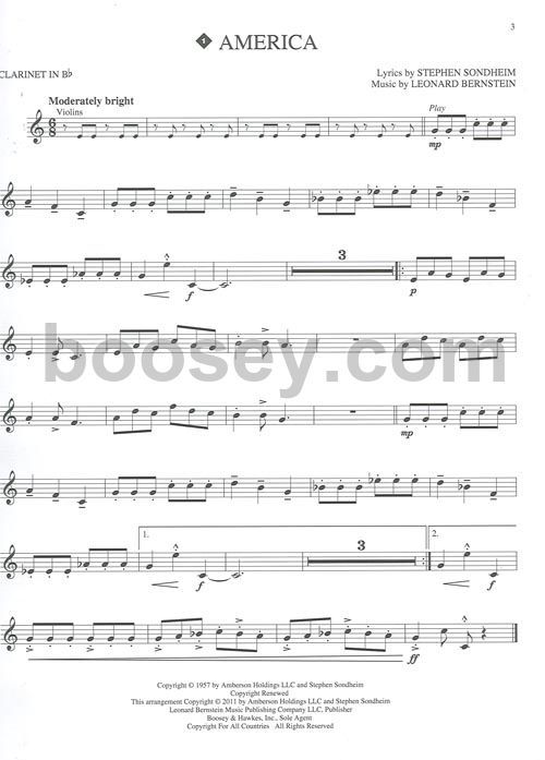 Leonard Bernstein West Side Story For Clarinet In