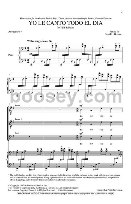 David Brunner Yo Le Canto Todo El Dia