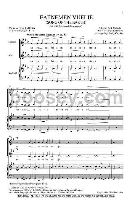 seguramente ritmo referencia Frode Fjellheim - Eatnemen Vuelie Song of the Earth (SA, Piano & Percussion) seguramente ritmo referencia Frode Fjellheim - Eatnemen Vuelie Song of the Earth (SA, Piano & Percussion)
