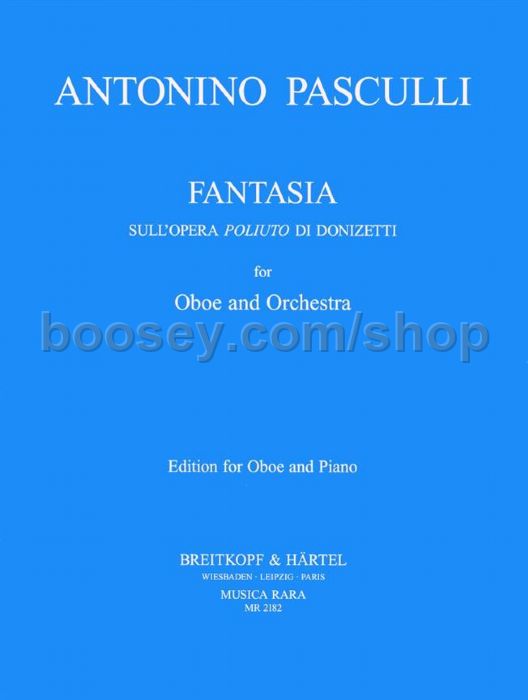 Pasculli, Antonino Fantasia Opera Poliuto oboe & piano