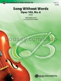 Song Without Words, Opus 102, No. 6 (Faith) (String Orchestra Conductor Score)
