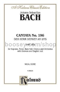Cantata No. 196 -- Der Herr denket an uns (BWV 196) (SATB with STB Soli)