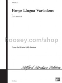 Pange Lingua Variations (SATB)