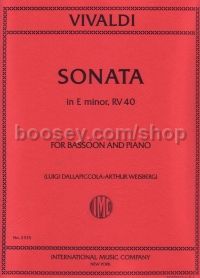 Sonata in E minor (RV 40, Op. 14 No. 5) for Bassoon