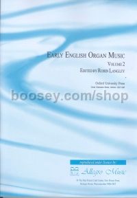 Early English Organ Music: An Anthology from Tudor & Stuart Times vol.2 (manuals) 