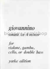 Sonata in A minor for double bass (or cello) & piano