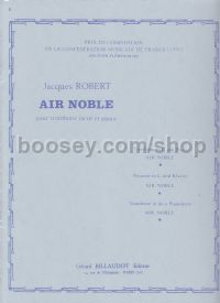Air Noble for trombone in C and piano (bass clef)