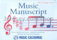 Music Manuscript Book 2 (24 Page 6 Stave) 
