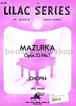 Mazurka Op. 33 No.1 (Lilac series vol.104) 