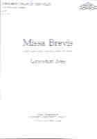 Missa Brevis (Latin & Rite A)
