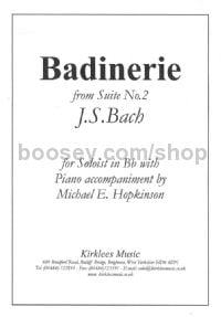 Badinerie from Suite No. 2 for Soloist in Bb with Piano accompaniment