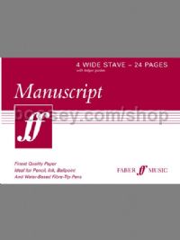 4 Stave 24 Pages White Manuscript Book 