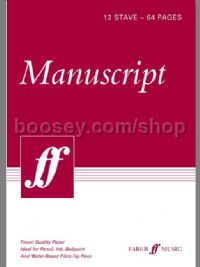 White Manuscript Book - 12 Staves 64 Pages