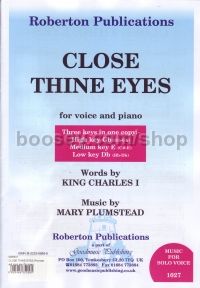 Close Thine Eyes for High Voice (Gb maj)