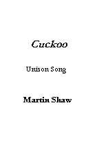 Cuckoo (Unison) G(D-D)