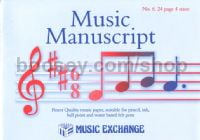 Music Manuscript Book 6 (24 Page 4 Stave)Jumbo 