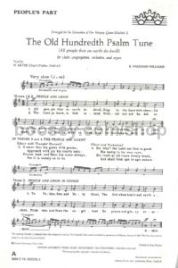 Old Hundredth Psalm Tune People's Part