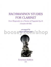 Rachmaninov Studies for Clarinet (from Rhapsody on a Theme of Paganini Op 43)