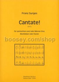 Cantate! - SATB choir or Male voice choir & brass ensemble or piano